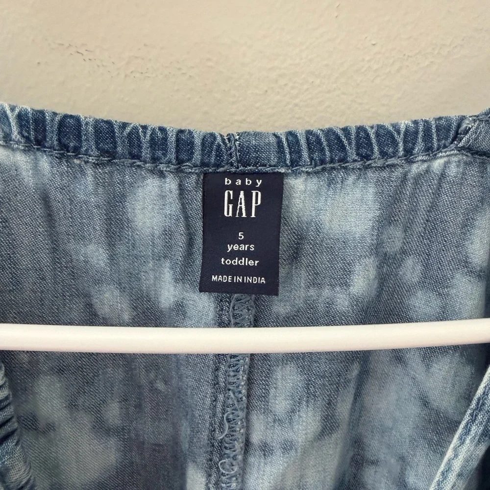 GAP girls 5 Kids One Piece blue splotched soft romper